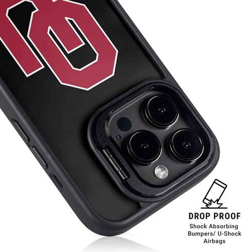 University of Oklahoma Sooners Black iPhone 16 Pro Kickstand Case